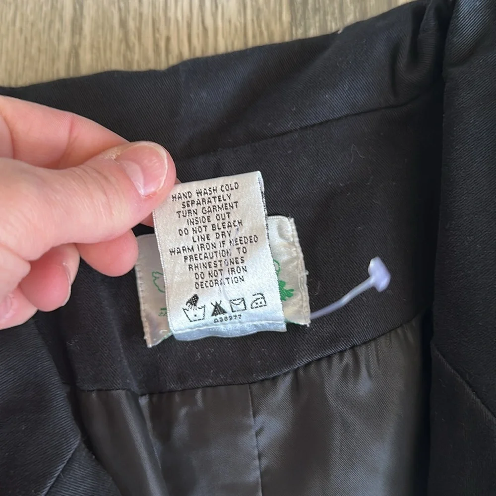 Quacker‎ Factory Black Studded Women's Blazer womens size medium